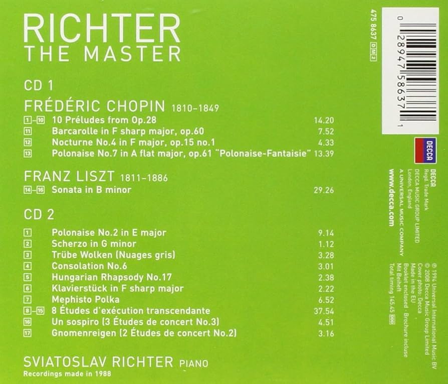 限定盤 リヒテル ザ・マスター・シリーズ 10巻 20CD 帯付き Amazon.co.jp: Richter: The Master 10: ミュージック